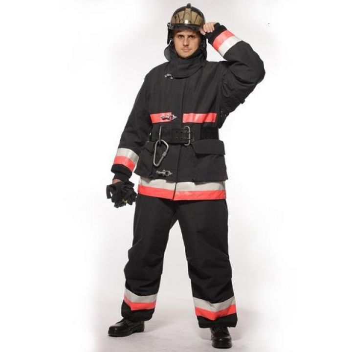 Боевая одежда пожарного из ткани арт. 77-БА-032 АП, черный цвет, (I уровень защиты) вид Б (размер 60-62 / рост 170-176)