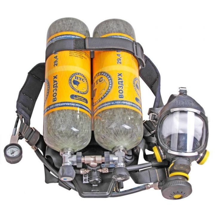 Дыхательный аппарат со сжатым воздухом для пожарных ПТС Профи-М (120 мин, вес не более 16,8 кг, 2 балл., 6,8л, металлокомпозитный)